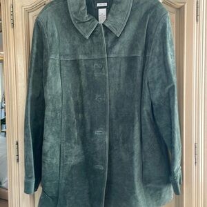 Green suede jacket